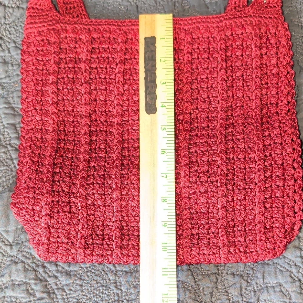 The Sak Burgundy Crochet Shoulder Bag - Picture 9 of 16